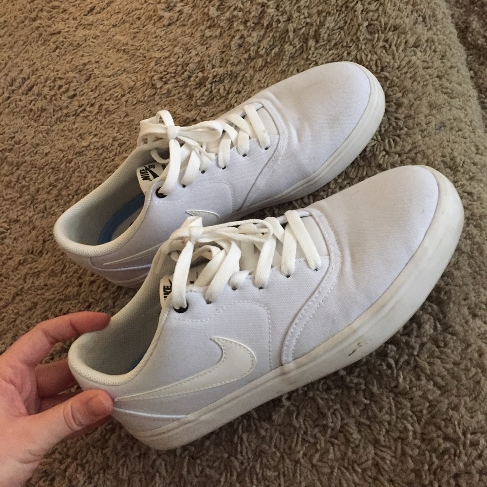 White Nike shoes